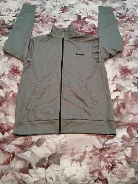 Bench Men’s Gray Zip-Front Track Jacket Size Medium